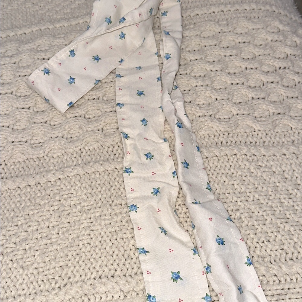 Vintage Cream Dress with Light Blue Floral Print - Picture 5 of 5